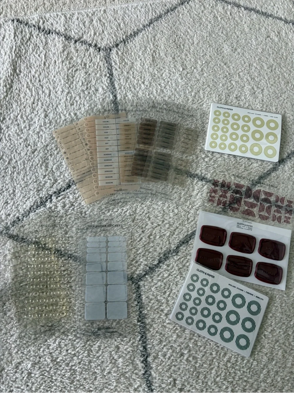Assorted Cloth & Paper Sticker bundle